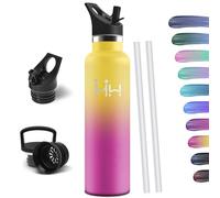 HoneyHolly Botella Agua Acero Inoxidable, 1000ML Reutilizable Sin BPA, Botella Agua Termica, Botella Agua, Aislamiento Al Vacío de Doble Pared, Termos, Cantimplora para Adultos, Deporte