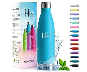 HoneyHolly Botella agua Acero Inoxidable, Botella Termica - 750ml sin BPA, Botella de Agua Deportiva, Doble Pared al Vacío a Prueba de Fugas, Cantimplora Termica para Gimnasio