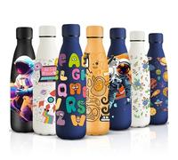 HoneyHolly Botella Agua Acero Inoxidable, Sin BPA 500ML, Botella Agua Niños, Acero Inoxidable 18/8, Botella Termica, A Prueba de Fugas Reutilizable, Termo para Camping, Gimnasio, Escuela, Deportes.