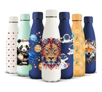 HoneyHolly Botella Agua Acero Inoxidable, Sin BPA 500ML, Botella Agua Niños, Acero Inoxidable 18/8, Botella Termica, A Prueba de Fugas Reutilizable, Termo para Camping, Gimnasio, Escuela, Deportes.