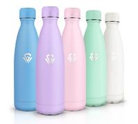 HoneyHolly Botella Agua Acero Inoxidable, Sin BPA 500ML, Botella Agua Niños, Acero Inoxidable 18/8, Botella Termica, A Prueba de Fugas Reutilizable, Termo para Camping, Gimnasio, Escuela, Deportes