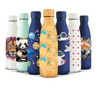 HoneyHolly Botella Agua Acero Inoxidable, Sin BPA 500ML, Botella Agua Niños, Acero Inoxidable 18/8, Botella Termica, A Prueba de Fugas Reutilizable, Termo para Camping, Gimnasio, Escuela, Deportes.