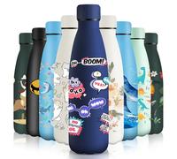 HoneyHolly Botella Agua Acero Inoxidable, Sin BPA 500ML, Botella Agua Niños, Acero Inoxidable 18/8, Botella Termica, A Prueba de Fugas Reutilizable, Termo para Camping, Gimnasio, Escuela, Deportes.