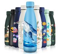 HoneyHolly Botella Agua Acero Inoxidable, Sin BPA 500ML, Botella Agua Niños, Acero Inoxidable 18/8, Botella Termica, A Prueba de Fugas Reutilizable, Termo para Camping, Gimnasio, Escuela, Deportes.