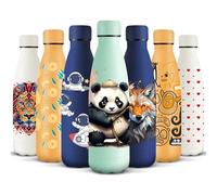 HoneyHolly Botella Agua Acero Inoxidable, Sin BPA 500ML, Botella Agua Niños, Acero Inoxidable 18/8, Botella Termica, A Prueba de Fugas Reutilizable, Termo para Camping, Gimnasio, Escuela, Deportes.