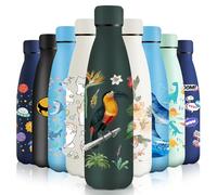 HoneyHolly Botella Agua Acero Inoxidable, Sin BPA 500ML, Botella Agua Niños, Acero Inoxidable 18/8, Botella Termica, A Prueba de Fugas Reutilizable, Termo para Camping, Gimnasio, Escuela, Deportes.