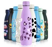 HoneyHolly Botella Agua Acero Inoxidable, Sin BPA 500ML, Botella Agua Niños, Acero Inoxidable 18/8, Botella Termica, A Prueba de Fugas Reutilizable, Termo para Camping, Gimnasio, Escuela, Deportes.