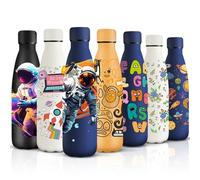 HoneyHolly Botella Agua Acero Inoxidable, Sin BPA 500ML, Botella Agua Niños, Acero Inoxidable 18/8, Botella Termica, A Prueba de Fugas Reutilizable, Termo para Camping, Gimnasio, Escuela, Deportes.