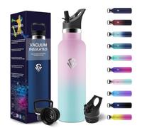 HoneyHolly Botella Agua Acero Inoxidable, Termo Agua Fria, 500ml Cantimplora Termica Sin BPA, 12H Caliente/24 Frío, Botella para Niños & Adultos, Botella Acero Inoxidable para Deporte, Oficina, Yoga