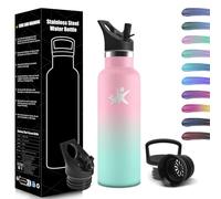 HoneyHolly Botella Agua Acero Inoxidable, Termo Agua Fria, 500ml Cantimplora Termica Sin BPA, 12H Caliente/24 Frío, Botella para Niños & Adultos, Botella Acero Inoxidable para Deporte, Oficina, Yoga