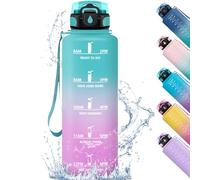 HoneyHolly Botella Agua Gimnasio, 1500ML Marcador de Tiempo, Prueba de Fugas, Botella de Agua, Reutilizable, Cantimplora, Motivacional, para Correr Yoga Fitness Camping, Gym