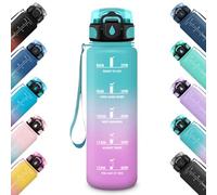 HoneyHolly Botella Agua Gimnasio 500ml, Reutilizable, Botella de Agua, Prueba de Fugas, Marcador de Tiempo Deportiva, Cantimplora, para Fitness Oficina Escuela Yoga, Gym