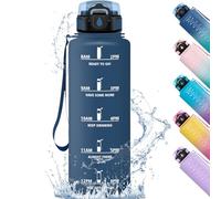 HoneyHolly Botella Agua Gimnasio, Motivacional 1,5 Litr, Marcador de Tiempo, Cantimplora, Prueba de Fugas, Botella de Agua, Reutilizable, para Escuela Camping Fitness