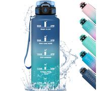 HoneyHolly Botella Agua Gimnasio, Motivacional 1,5 Litr, Marcador de Tiempo, Cantimplora, Prueba de Fugas, Botella de Agua, Reutilizable, para Escuela Camping Fitness