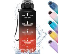 HoneyHolly Botella Agua Gimnasio, Motivacional 1,5 Litr, Marcador de Tiempo, Cantimplora, Prueba de Fugas, Botella de Agua, Reutilizable, para Escuela Camping Fitness