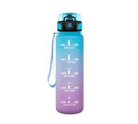 HoneyHolly Botella Agua, Motivacional 1 Litro, Cantimplora Gimnasio, Marcador de Tiempo, Cantimplora, Prueba de Fugas, Botella de Agua, Reutilizable, Water Bottle, para Escuela Camping Randonnée