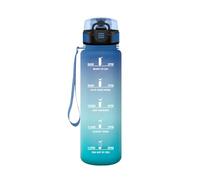 HoneyHolly Botella Agua, Motivacional 1 Litro, Cantimplora Gimnasio, Marcador de Tiempo, Cantimplora, Prueba de Fugas, Botella de Agua, Reutilizable, Water Bottle, para Escuela Camping Randonnée