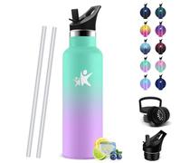 HoneyHolly Botella Agua Niños, Termo Agua Fria, 500ml Cantimplora Termica Sin BPA, 12H Caliente/24 Frío, Cantimplora para Niños & Adultos, Botella Acero Inoxidable para Deporte, Oficina, Yoga