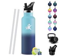 HoneyHolly Botella Agua Niños, Termo Agua Fria, 500ml Cantimplora Termica Sin BPA, 12H Caliente/24 Frío, Cantimplora para Niños & Adultos, Botella Acero Inoxidable para Deporte, Oficina, Yoga