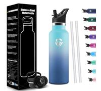 HoneyHolly Botella Agua Niños, Termo Agua Fria, 500ml Cantimplora Termica Sin BPA, 12H Caliente/24 Frío, Cantimplora Acero Inoxidable 18/8, Botella Acero Inoxidable para Deporte, Oficina, Yoga