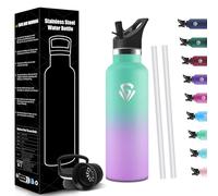 HoneyHolly Botella Agua Niños, Termo Agua Fria, 500ml Cantimplora Termica Sin BPA, 12H Caliente/24 Frío, Cantimplora Acero Inoxidable 18/8, Botella Acero Inoxidable para Deporte, Oficina, Yoga