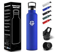 HoneyHolly Botella Termica 1 Litro, Acero Inoxidable 18/8, Botella Agua Termica, Sin BPA, Termo, A Prueba de Fugas, Cantimplora para Camping, Excursión, Yoga, Water Bottle-Azul real