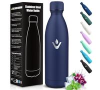 HoneyHolly Botella Termica 1 Litro, Acero Inoxidable 18/8, Botella Agua Termica, Sin BPA, Termo, A Prueba de Fugas, Cantimplora para Camping, Excursión, Deportes Al Aire Libre -Azul Oscuro