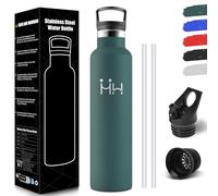 HoneyHolly Botella Termica 1 Litro, Termo Sin BPA, Cantimplora Acero Inoxidable, Aislamiento Al Vacío de Doble Pared, Botella Agua Gimnasio, Cantimplora Termica para Adultos, Deporte, Oficina