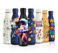 HoneyHolly Botella Termica, 500 ml sin BPA, Botella Agua Acero Inoxidable, Doble Aislamiento, Cantimplora, A Prueba de Fugas, Acero Inoxidable 18/8, Cantimplora Termica para Deportes, Escuela, Yoga