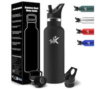 HoneyHolly Botella Termica 750 ML, Botella Termo Sin BPA, Botella Agua Acero Inoxidable, Aislamiento Al Vacío de Doble Pared, Termo Agua Fria, Cantimplora Termica para Adultos, Deporte, Oficina, Yoga