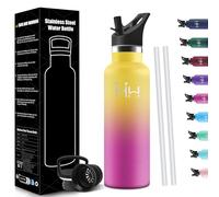 HoneyHolly Botella Termica 750 ML, Termo Sin BPA, Botella Agua Acero Inoxidable, Aislamiento Al Vacío de Doble Pared, Termo Agua Fria, Cantimplora Termica para Adultos, Deporte, Oficina, Yoga