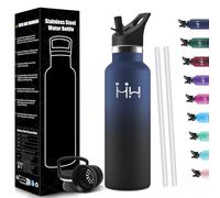 HoneyHolly Botella Termica 750 ML, Termo Sin BPA, Botella Agua Acero Inoxidable, Aislamiento Al Vacío de Doble Pared, Termo Agua Fria, Cantimplora Termica para Adultos, Deporte, Oficina, Yoga