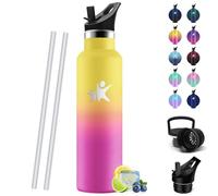 HoneyHolly Botella Termica 750 ML, Termo Sin BPA, Botella de Agua Acero Inoxidable, Aislamiento Al Vacío de Doble Pared, Termo Agua Fria, Cantimplora para Adultos, Deporte, Oficina, Yoga