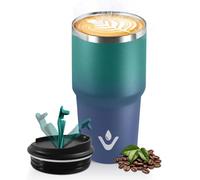 HoneyHolly Termo Cafe 600 ML, Reutilizables, Vaso Termico Cafe Antigoteo para Coche, Acero Inoxidable 304, Taza Termica Para Llevar, Termo Café Hermético para Café Frío y Caliente, Leche y Té