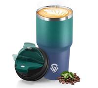 HoneyHolly Termo Cafe 600 ML, Reutilizables, Vaso Termico Cafe Antigoteo para Coche, Acero Inoxidable 304, Taza Termica Para Llevar, Termo Café Hermético para Café Frío y Caliente, Leche y Té