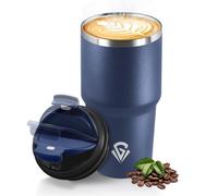 HoneyHolly Termo Cafe 600 ML, Reutilizables, Vaso Termico Cafe Antigoteo para Coche, Acero Inoxidable 304, Taza Termica Para Llevar, Termo Café Hermético para Café Frío y Caliente, Leche y Té