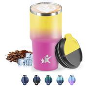 HoneyHolly Termo Cafe 600 ML, Reutilizables, Vaso Termico Cafe Antigoteo para Coche, Acero Inoxidable 304, Taza Termica Para Llevar, Termo Café Hermético para Café Frío y Caliente, Leche y Té