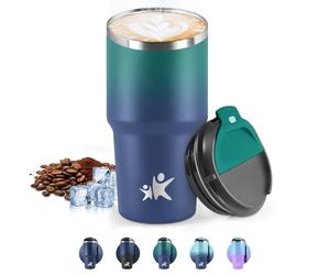 HoneyHolly Termo Cafe 600 ML, Reutilizables, Vaso Termico Cafe Antigoteo para Coche, Acero Inoxidable 304, Taza Termica Para Llevar, Termo Café Hermético para Café Frío y Caliente, Leche y Té
