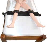 Honeylust - Esposas de rodilla bloqueables en cuero sintético con peluche & cerradura magnética - Sujeción Clínica ajustable para BDSM & fetichismo clínico