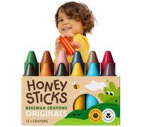 Honeysticks Ceras de Colores 100% Pura Cera de Abeja (12 Unidades)