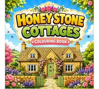 Honeystone Cottages Colouring Book for Adults and Kids: Cosy English Country Homes, Blooming Gardens and Relaxing Village Scenes