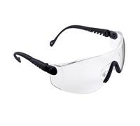 Honeywell 1000016 Op-Tema Marco de Gafas de Seguridad con Lente de Policarbonato Transparente Antiarañazos, Montura Negra, Adecuado para Construcción/Automotriz/Laboratorio/Transporte (1 Pieza)