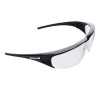 Honeywell 1002781 Millennia Gafas de seguridad con montura negra, lente de policarbonato transparente, revestimiento antiniebla Plus, ligero, muy adecuado para la construcción (1 pieza)