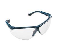 Honeywell 1010950 XC Gafas de seguridad, montura azul, lente de policarbonato transparente, revestimiento antiniebla antiarañazos, patillas ajustables, inserto RX , canales de ventilación (1 pieza)