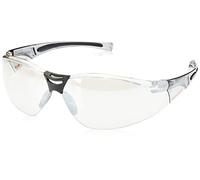 Honeywell 1015350 A800 Gafas de seguridad deportivas, lentes plateadas con capa dura plateada/I/O, revestimiento antiarañazos, material de patilla OnePolycarbonato, tamaño (1 pieza)