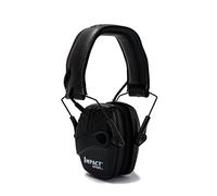 Howard Leight by Honeywell Impact Sport - Orejera para disparo electrónico sobre la cabeza, color negro, SNR de 25 dB, conector de entrada de audio, 1034490