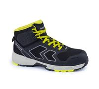 Honeywell Agile Runner S3 SRC ESD Zapatos de Seguridad Industrial Unisex, Corte Medio, Puntera de Fibra de Vidrio, Forro de Malla 3D, Entresuela de EVA, Amarillo, Talla 12 UK, 6250124-47