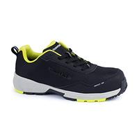 Honeywell Agile Starter S1P SRC Zapatos de seguridad industrial para hombres y mujeres, estilo escotado, forro de malla 3D, puntera de fibra de vidrio, suela de goma, amarillo, talla 14 UK, 6250126-49