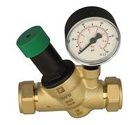 Honeywell D04FM-3/4ZGC - Válvula reductora de presión con manómetro (22 mm)
