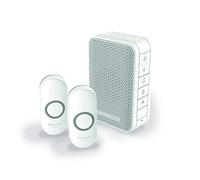 Honeywell Home DC313NFB Timbre Portátil Serie 3 con Led y 2 Pulsadores, Blanco